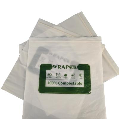 China Eco-friendly Cornstarch 3 Side Seal Bag Biodegradable PLA PBAT Food Grade Cookie Mini Resealable Zip Lock Plastic Bag for sale