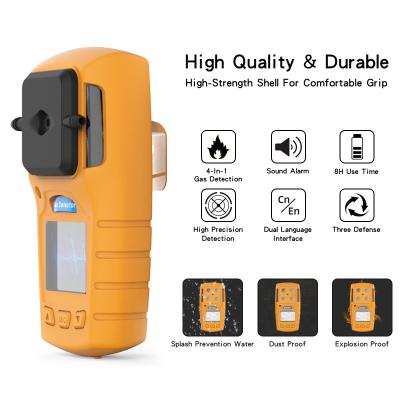 China 4 em 1 analisador de gás combustível Handheld do detector de escape do gás multi à venda