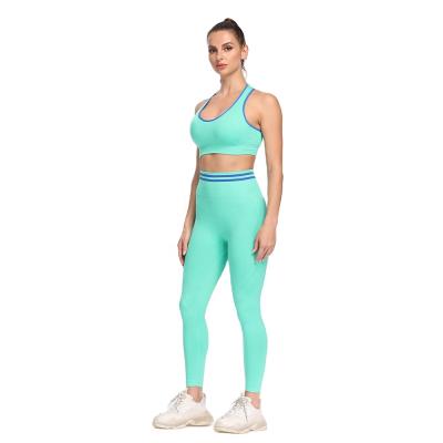 China New Product Women Sportswear Women Sportswear 2 Piece Set Anti-Static Seamless Butt Tank Elastane Fitness Lifting Suits High Tops for sale