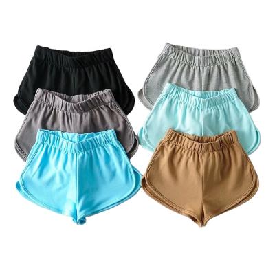 China Anti-Static Simple Basic Women's Hot Shorts Plain Colors Cotton Loose Fit Casual Sports Framed Knitted Terry Shorts for sale