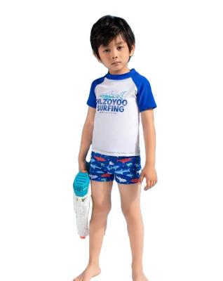 China New Arrivals Breathable Kids 2 Piece Swim Set Boys Girls Wetsuit Sun Block Short Sleeve Kids Diving Suit Slot Spring Bathing Swimsuit for sale