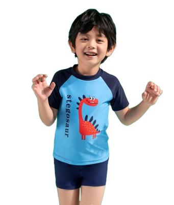 China Breathable Good Quality 2 Piece Swim Set Boys Girls Wetsuit Kids Sun Block Short Sleeve Kids Diving Suit Slot Spring Bathing Swimsuit for sale