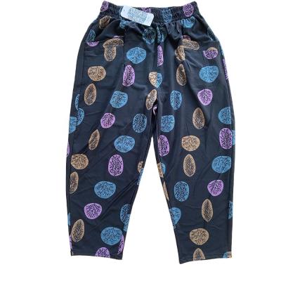 China Women's Anti-Static Cotton Factory Supply Ankle Length Canvas Pants Summer Vacation Wear Design Capri Breathable Comfortable Printed Pants for sale