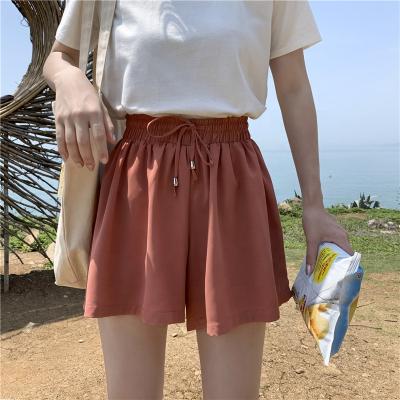 China 2019 Summer New Style Women High Waist Chiffon Chiffon Solid Wide Leg Cooling Shorts Pants Shorts Comfortable Casual All Match Girl Shorts for sale