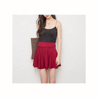 China Anti-Static Soft Mini Skirt Solid Easy Match Factory Wholesale Preppy Style Women Short Skirt OEM Pleated Skirt for sale