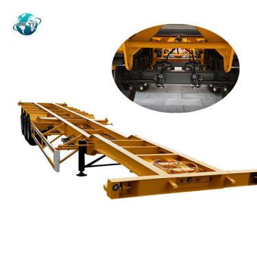 China New Used 20ft 40ft Skeleton Semi Truck Sale 45ft Skeleton Trailer Container Chassis Trailer for sale