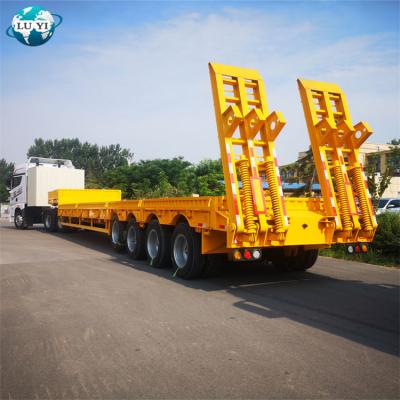 China Tow Truck 40 Ton Low Bed Trailer For Semi Trailer For Sale South Africa Low Bed Gooseneck Trailer Truck for sale