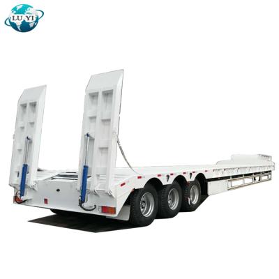 China Factory price LUYI truck trailer 3 axle 4 axle 40-100T lowbed trailer for sale in Nigeria for sale