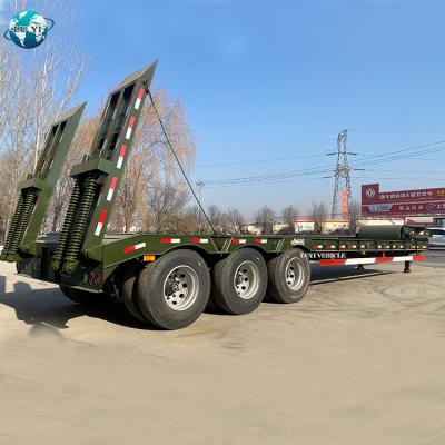 China Heavy Duty Truck Trailer 3 Axle 60 Ton Low Bed Semi Trailer For Sale for sale