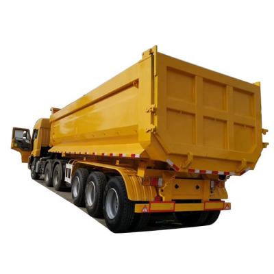 China Customizable Truck Trailer 3 Axles 60 Ton U Shape Tipper Semi-Trailer Dump Truck Trailer With HYVA Cylinder for sale