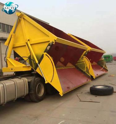 China Truck Trailer China Factory Supply Superlink Tilting Semi-Trailer Dump Box Double Link 100 Ton for sale