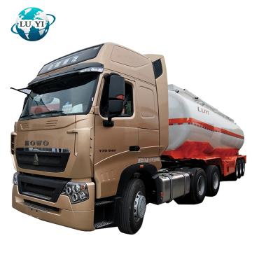 China New semi truck trailer container transport truck lpg fuel tanker trailer for sale