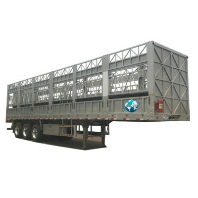 China 2020 China 13m plate 3axles sand haulage semi truck trailer China 13m checkered side wall trailer for sale in Africa for sale