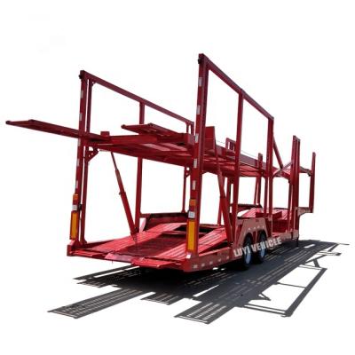 China 6/8/10 Length Tri Axle Deck 6/8/10 Double Deck Cars Customized Truck Trailer 2axles Carrying Semi Trailers for sale