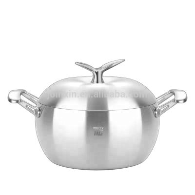 China Sustainable Cookware Pot Food Cooking Pot Stock Soup Pot Set Cooking Titanium General Use For Gas And Induction Cooker for sale