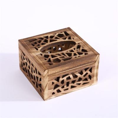 China Wholesale Europe Square Wooden Tissue Box Cover - Decorative Tissue Box Holder Farmhouse Country Decor for sale