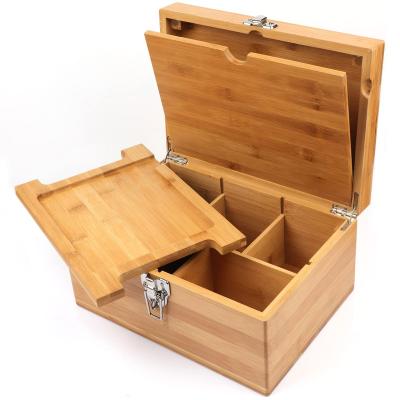 China Europe Stash Box With Rolling Tray For Herbs And Accessories Store Grinders Classic Rolling Tray Stash Box Versatile Personal Storage for sale