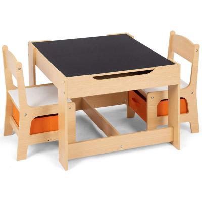 China Modern Kids Table and Chair Set Wooden Activity Table for Toddlers Arts Opens Universal Reading Playroom Drawing Table Top for sale