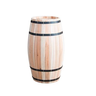 China Vintage Wooden Barrel Wine Display Decoration Ornament Bar Wedding Barrel Europe Decoration Wooden Barrel for sale