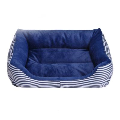 China Factory Direct Selling Breathable Retro Blue and Red Square Luxury Pet Nest Pet Sofa Sofa for sale