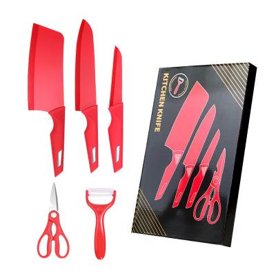 China Factory Direct Sale Minimalist Stainless Steel Five-piece Combination Chef Knife Set Chef Knife Set for sale