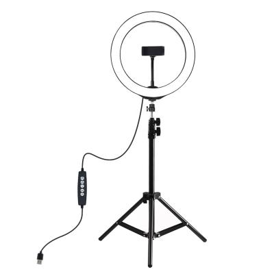 China Multifunctional Round Low Desk 26Cm Ring Light With Tripod And Outdoor for sale