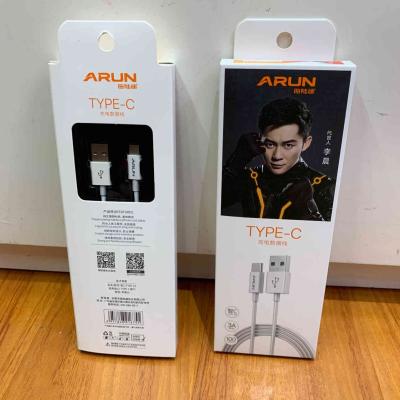 China Popular Arun Zhi 5X Amazon Fast Speed ​​Charging Type-C Fast Charging 2m Phone Charging Cables Line Data for sale