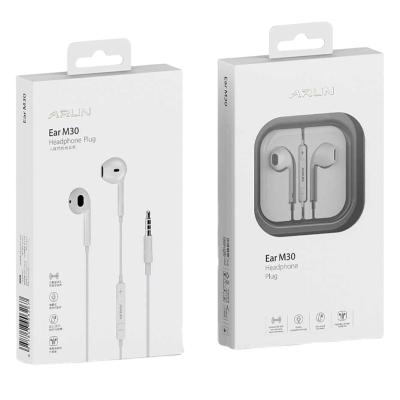 China Popular In-Ear Amazon Arun M30 3.5mm Headphones Subwoofer In Ear Earphone Wired Headphones for sale