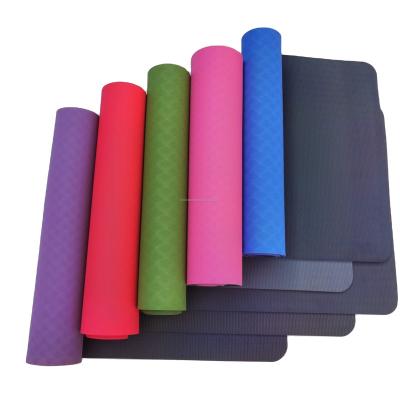 China Eco Friendly Printed Strip Yoga Mat Eco Friendly 6mm for sale