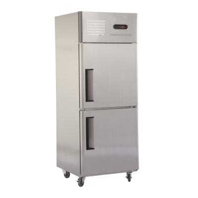 China Single-temperature French Door Refrigerator Straight Commercial Kitchen Cabinet Air Cooled Refrigerator for sale