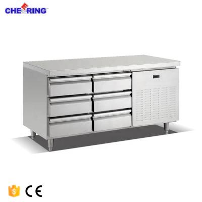 China DIY Energy Saving Drawer Under Counter Fridge Used Stainless Steel Workbench Fridge for sale