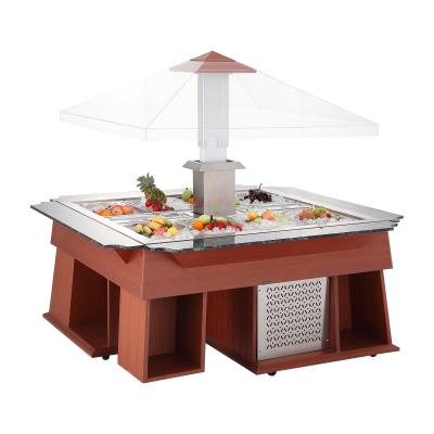 China Single-temperature Commercial Guangzhou Manufacture Restaurant Buffet Salad Bar Equipment for sale