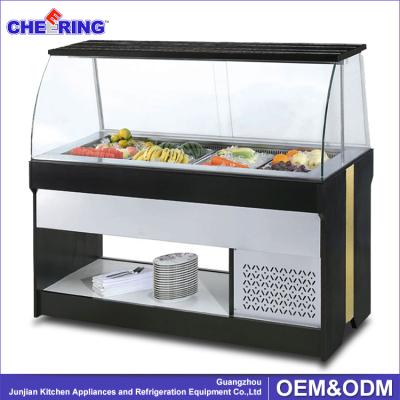 China Single-temperature refrigerators for sale good salad bar sliding door salad bar refrigerated restaurants with salad bars for sale