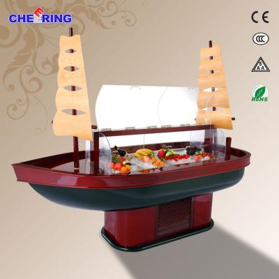 China Single-Temperature Boat Shape Home Salad Bar Commercial Used Salad Bar For Restaurant for sale