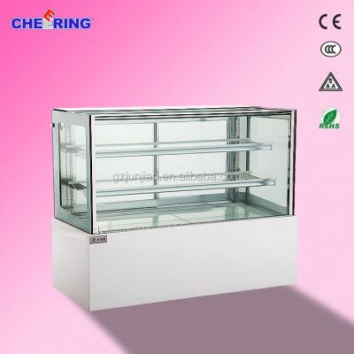 China Japanese Single-temperature Cake Showcase Glass Refrigerator / (CSR480) Square Three Deck Marble Cake Showcase for sale