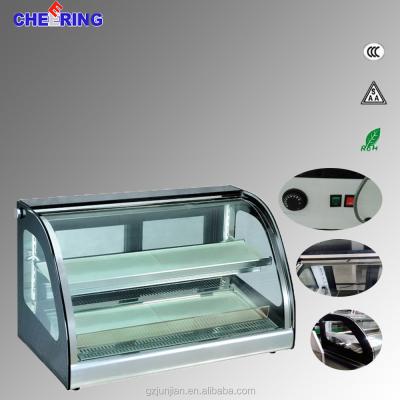 China Cake Shop Or Supermarket Factory Price Worktop Mini Glass Hot Food Display Cabinet for sale