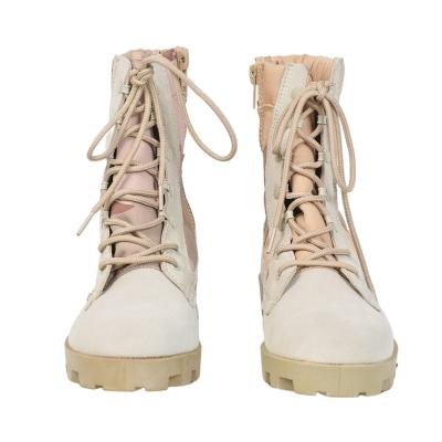 China Breathable Popular Selling Waterproof Rubber Military Leather Boots for sale