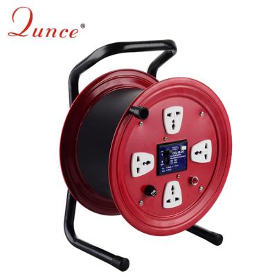 China Home Appliance 4 Ways Metal Cable Reel With Leak Protect Empty Cable Drum From Fuse Indicator Light for sale