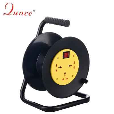 China Home Appliance Universal 3 Plugs Cable Reel With Plastic Switch And Child Protector Cable Drum for sale