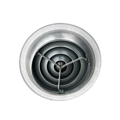 China Aluminum Alloy Traditional Air Conditioning Steel Swirl Ceiling Diffuser With Flexible Duct 4 Way Air Duct Diffuser Jet Nozzle for sale