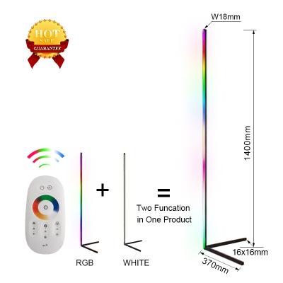 China Multicolor Living Room 140cm Standing Nordic Modern Remote Control RGB Led Stand Tripod Corner Floor Lamp For Drop Shipping for sale