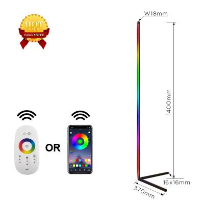 China Nordic Minimalist Rainbow RGB Phone APP Control LED RGB Floor Lamp Tripod Smart 140cm Corner Standing Light Drop Shipping for sale