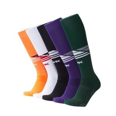 China Breathable Socks Factory No Moq New Professional Long Style Custom Grip Nylon Elite Socks Mens Football White Football for sale