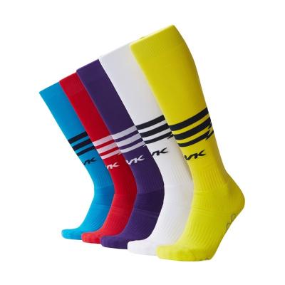 China Logo Men Socks Team Breathable Overknee Custom Sport Long Striped Grip Red Compression Fashion Knocks Football for sale