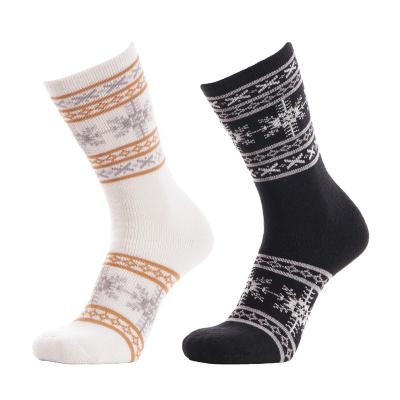 China Colorful Breathable Wholesale Merino Wool And Acrylic Jacquard Women Winter Sock Warm Boots In 2 Pairs Per Pack Te koop