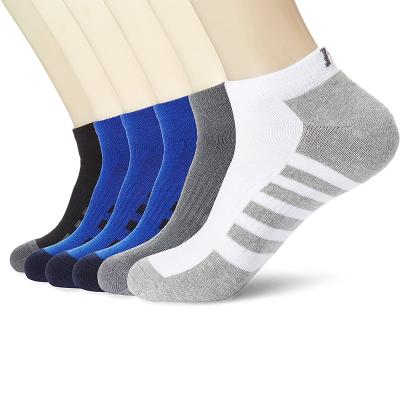 Китай Wholesale Colorful Mens Sport Athletic Sock Breathable Comfort Terry Ankle Socks Breathable In 6 Pairs Per Pack продается