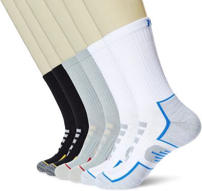 China Factory Wholesale Colorful Men's Sports Sock Breathable Breathable Terry Crew Socks Breathable Comfort In 6 Pairs Per Pack for sale