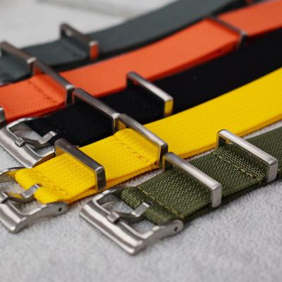 China Used For Military Watches BRC Cheapest Premium Ribbed Rise Design Nylon Band Watch Replacement Nato Nylon Strap for sale