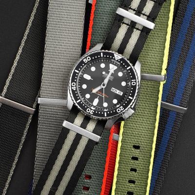 China NATO Watch Strap Nylon Watch Bands Fabric Custom 200 Colors Printing With Stainless Steel Buckles Seat Belt Nylon Watch Band Strap for sale