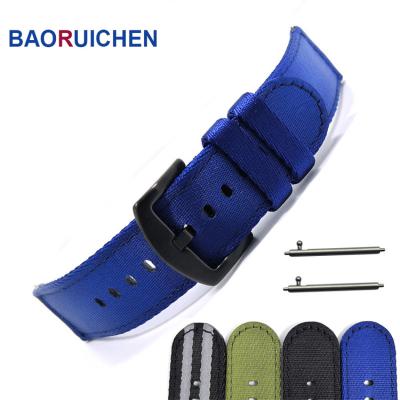 China Used For Seiko Watch Strap 20mm 22mm 18mm NATO Strap Solid Color Nylon Watch Band For Samsung S2 Speed ​​S3 Frontier for sale